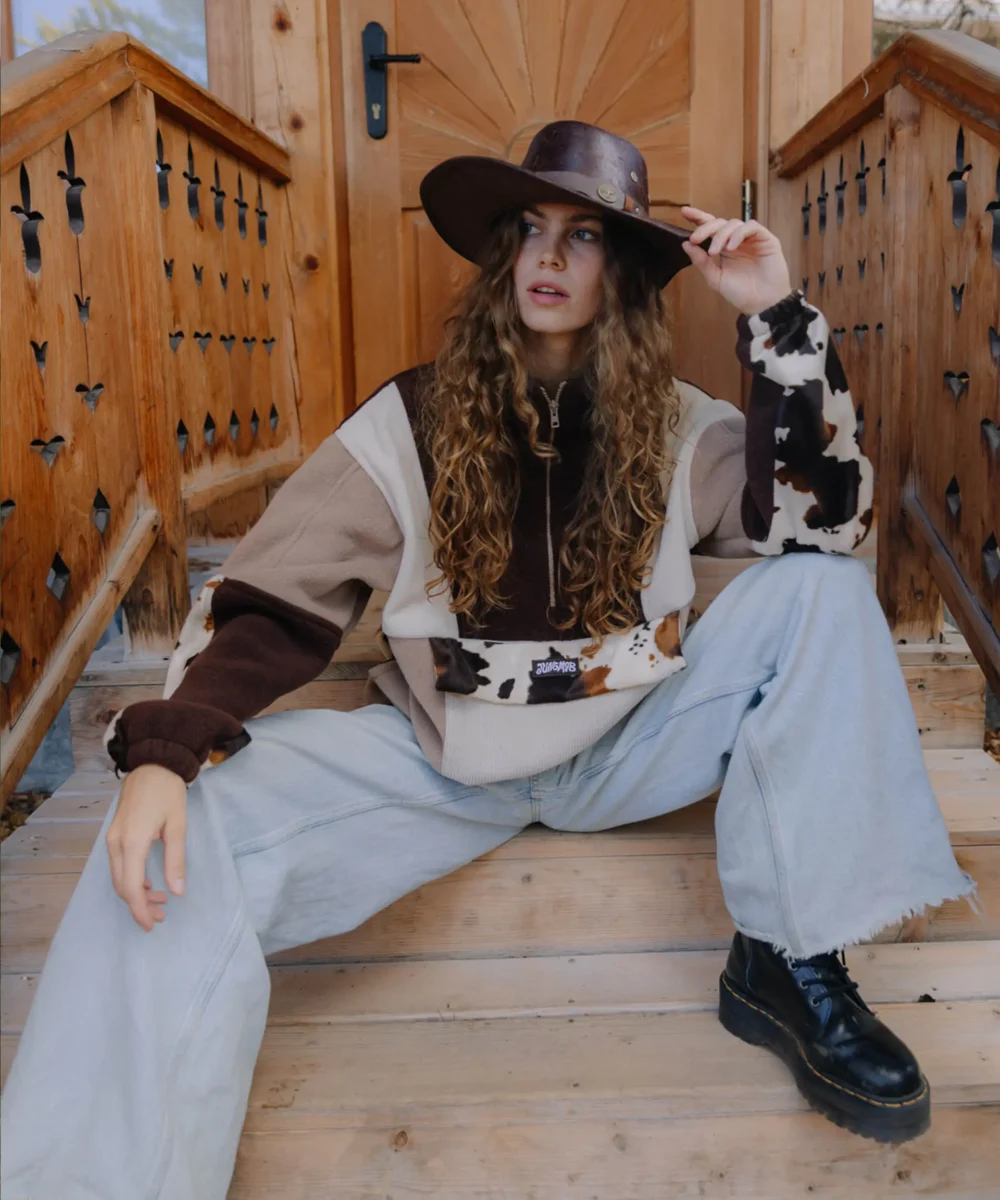 JUNGMOB BLUZA POLAR MOO MOCHA