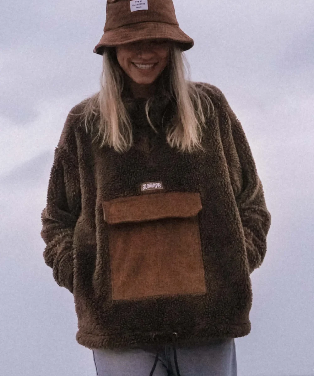 JUNGMOB BLUZA BARANEK TEDDY CHOCO